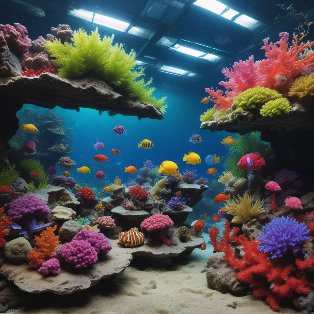 Close-up of a green iguana resting on a branch in a terrarium